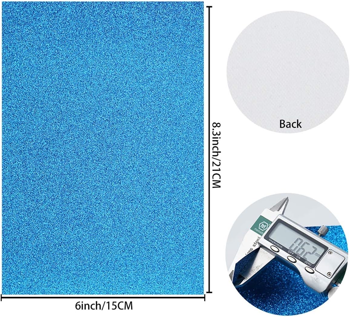 Alternative view of 32 Colors 8X6 Inches Glitter Faux Leather Fabric Sheets for Leather Bows, Earring, Jewelry Making, Sewing, Shoe Making and Craft Making