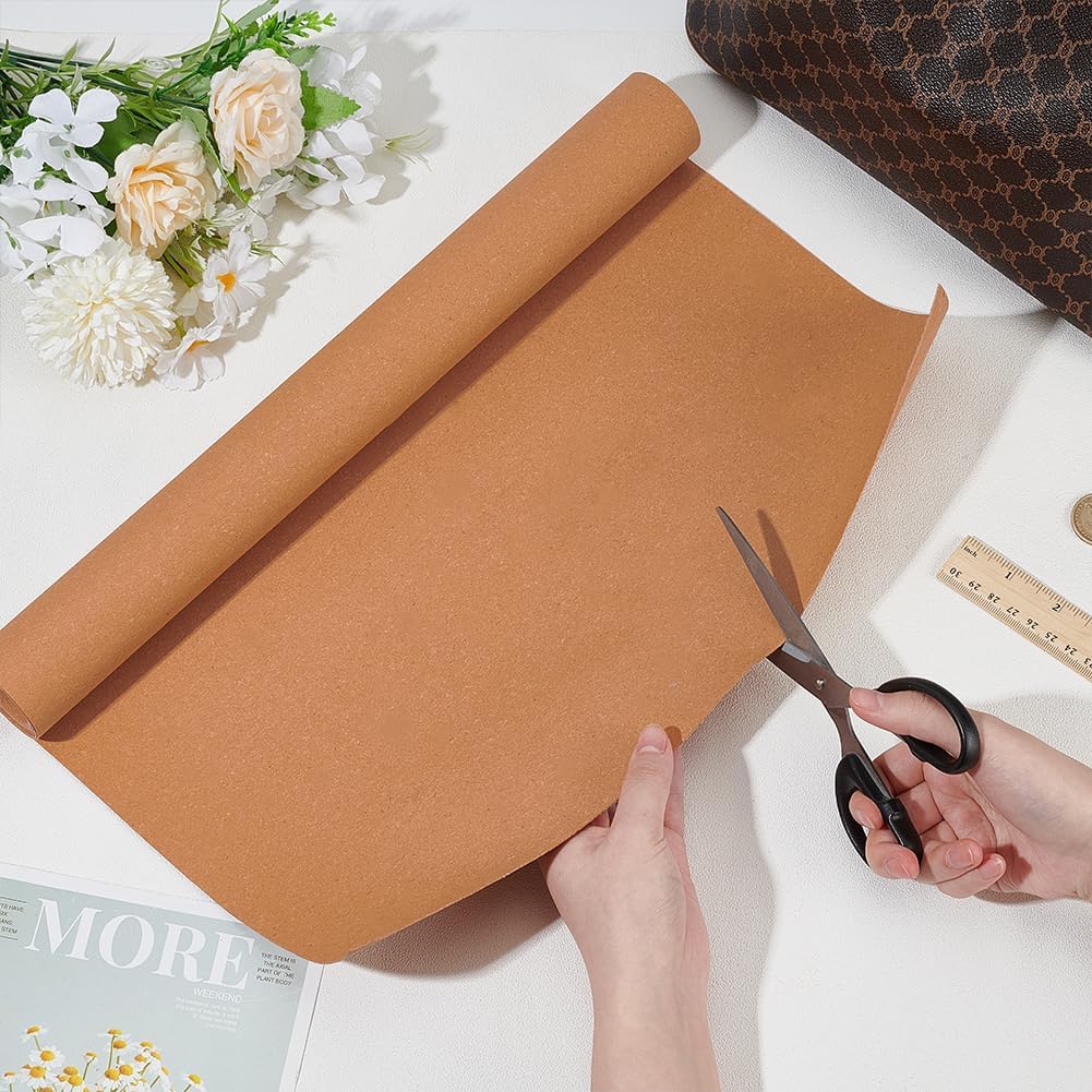 Alternative view of BENECREAT 59x15.7inch Leather Stiffener Roll, Sandy Brown Bag Stiffener, PVC Leather Roll for Leather Bag Liner, Craft DIY, 0.6mm Thick