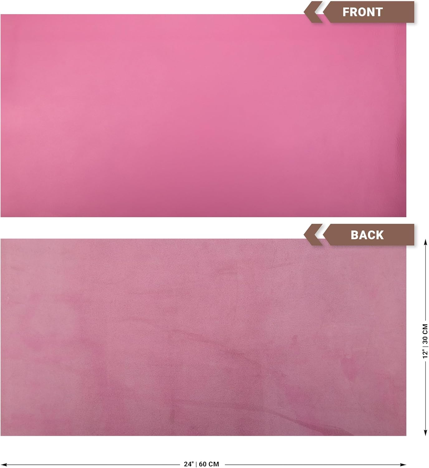 Alternative view of Shkira 12''X24'' Tooling Leather Square - 2.0MM Pink Sheets for Crafts - Leather Sheets for Crafts Tooling Sewing Hobby - Thick Cowhide Pieces - Fabric for Crafting