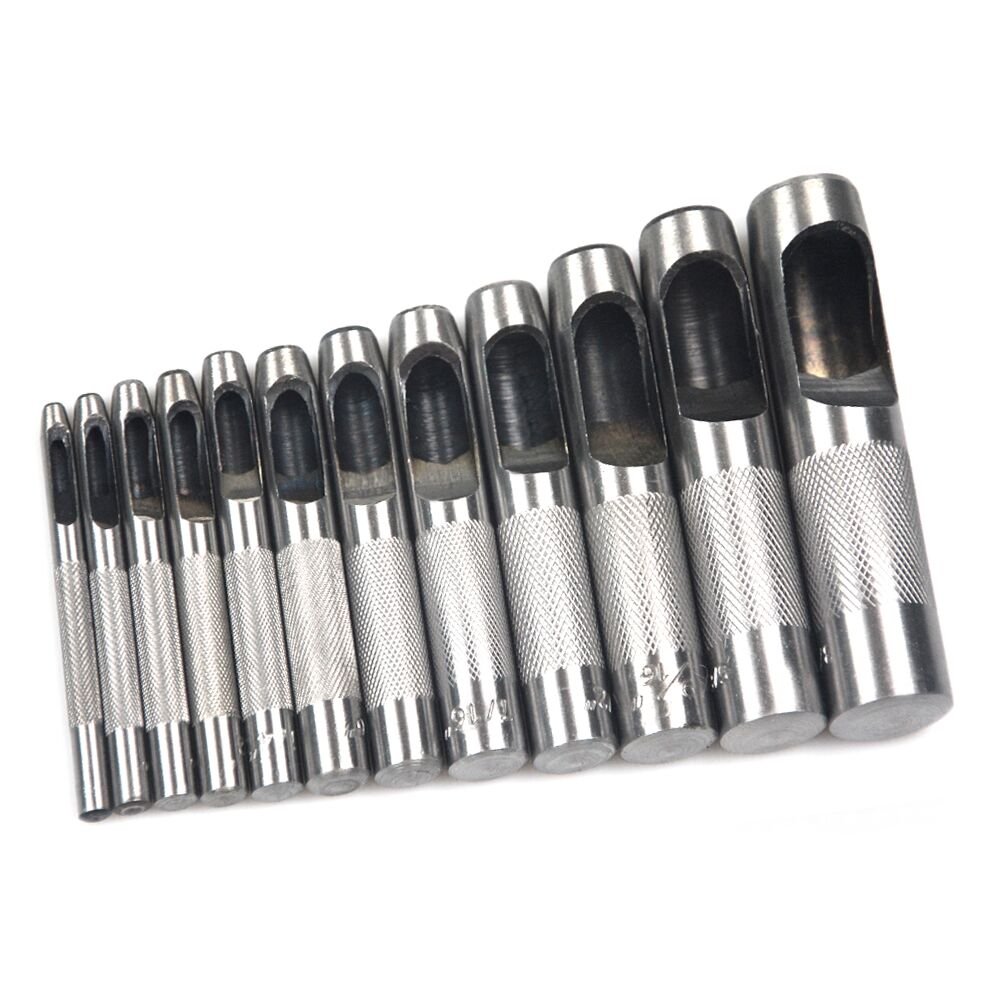 Alternative view of OWDEN 12Piece Leather Hole Punch Set with a Free Cutting mat,Leather Tool,Hollow Punch Set, Round Hole Punch Set,for Cutting of Soft Material