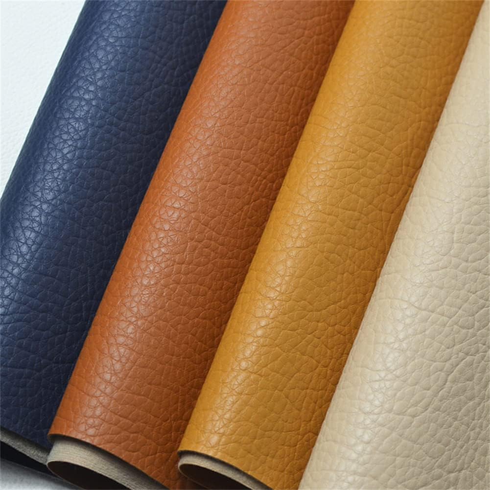 Alternative view of Tngan Faux Leather Material 2 Yards 54" x 72" Soft Solid Color Synthetic PU Fabric 0.7 mm Thick for Upholstery Leather Earrings DIY Sewing Crafts Car Seats, Black (Litchi Pattern)
