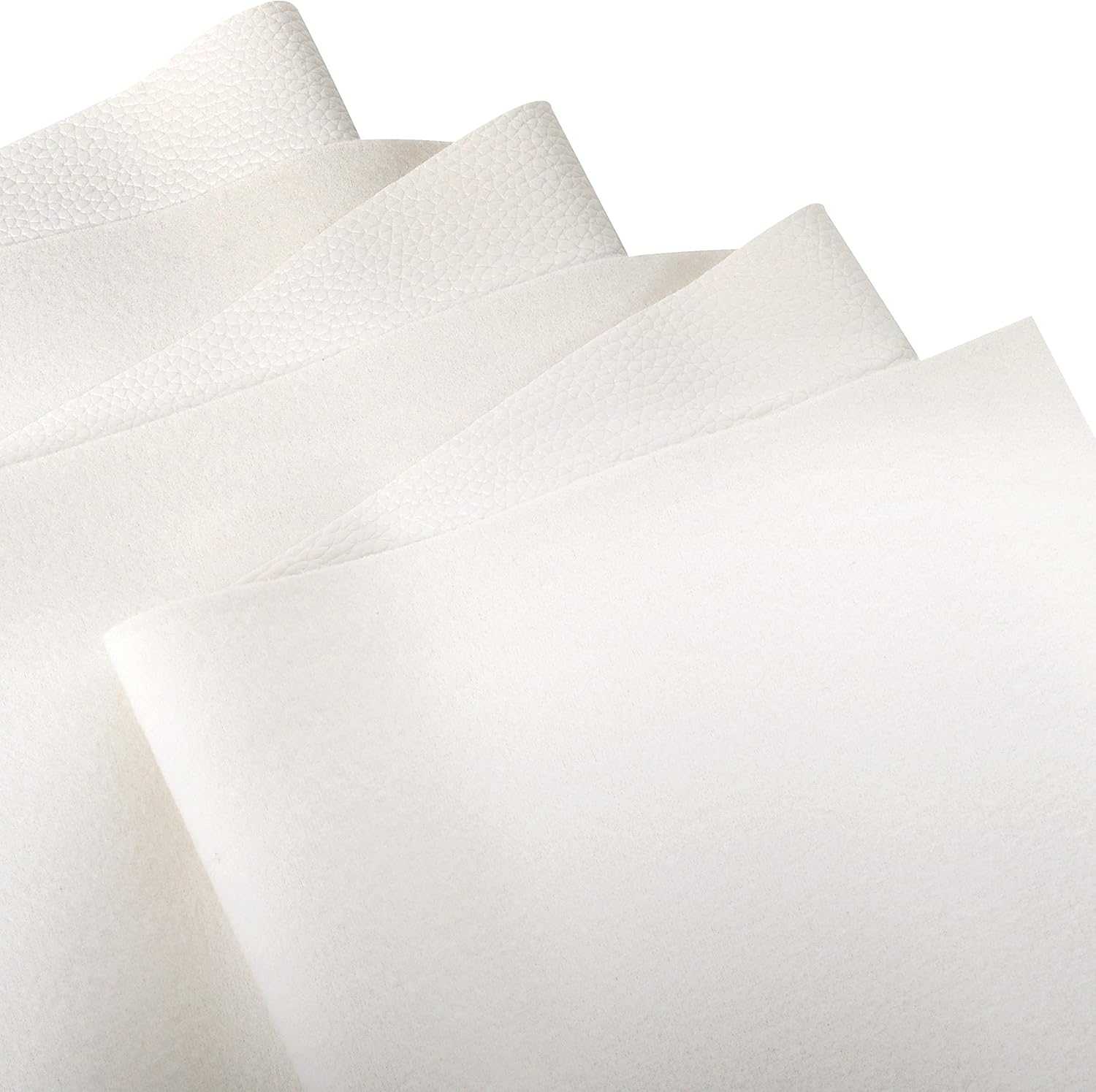 Alternative view of Funcolor White Faux Leather Roll:Soft Smooth Pebbled Faux Leatherette Sheets 8x52 Inch for Sewing Crafts