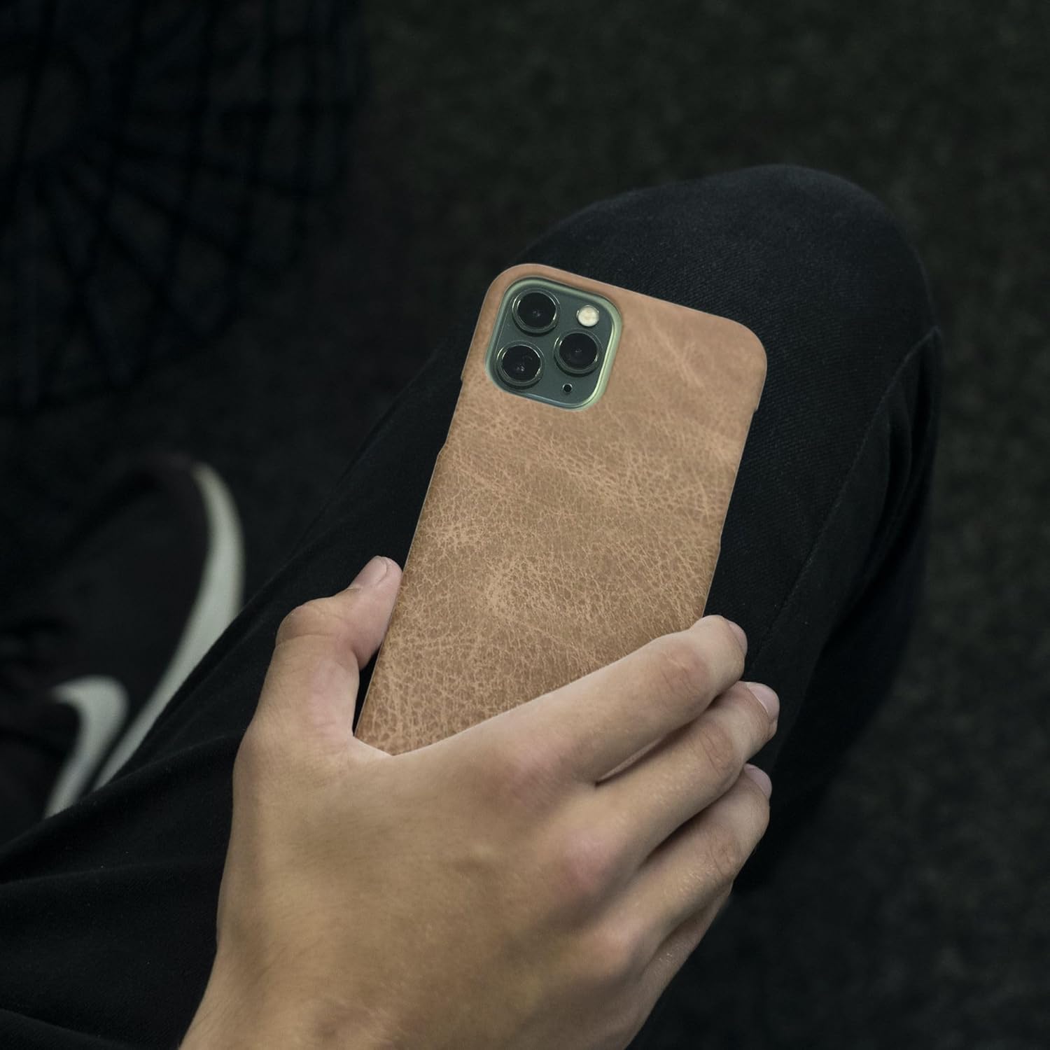 Faux Leather Fabric, Thick Durable Synthetic Repholstery Leather Vinyl, Soft Touch Distressed DIY and Craft Material - Individual 1 Yard Cut 36"x54" (Cocoa) - Image 5