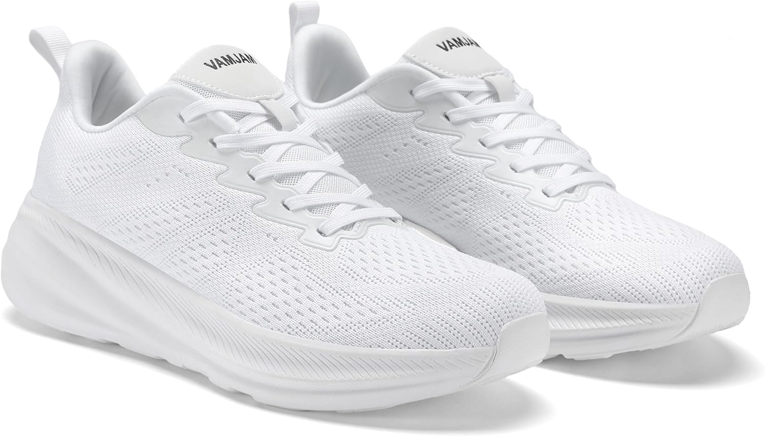 VAMJAM Men's Wide Running Shoes with Wide Toe Box Slip On Cushioned Breathable Athletic Tennis Sneakers Comfortable Lightweight Casual Walking Shoes