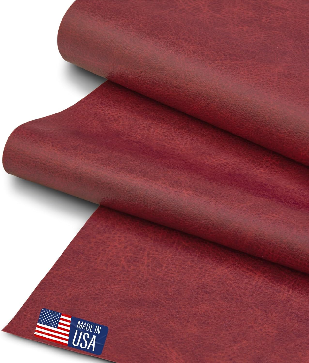 Faux Leather Fabric, Thick Durable Synthetic Repholstery Leather Vinyl, Soft Touch Distressed DIY and Craft Material - Individual 1 Yard Cut 36"x54" (Cocoa) - Image 9