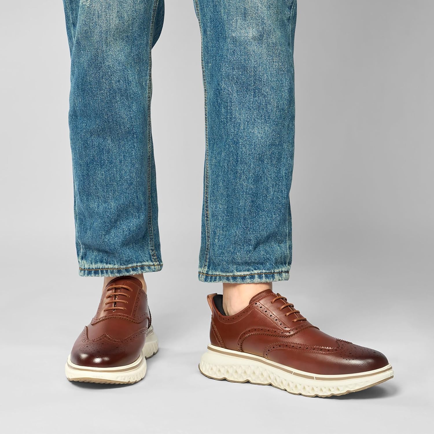 Alternative view of HEEZ Men's Dress Sneakers, Casual Dress Shoes for Men Comfortable, Wingtip Oxford for Business Office