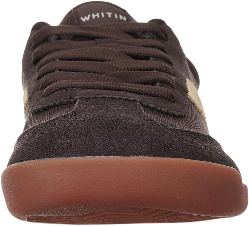 Alternative view of WHITIN Wide Barefoot Sneakers for Women | Brogue Toe Cap Style | Suede-Knit Hybrid