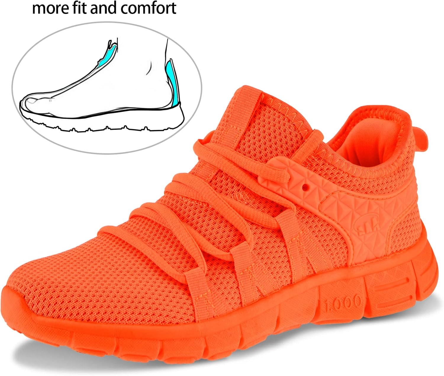 Alternative view of INZCOU Running Shoes Lightweight Tennis Shoes Non Slip Gym Workout Shoes Breathable Mesh Walking Sneakers
