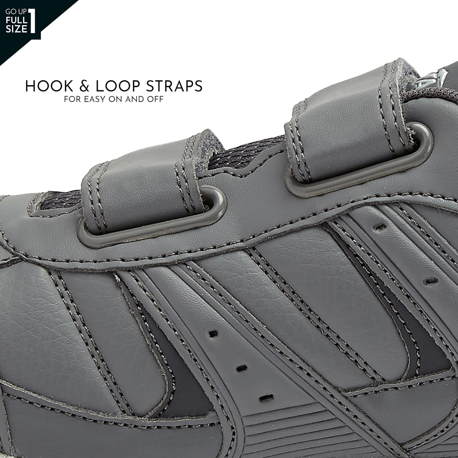 Alternative view of Avia Avi-Union II Strap Non Slip Shoes for Men, Hook and Loop Mens Walking Shoes with Memory Foam, Comfort Restaurant and Diabetic Shoes for Men - Black Wide or Extra Wide Width Safety Footwear