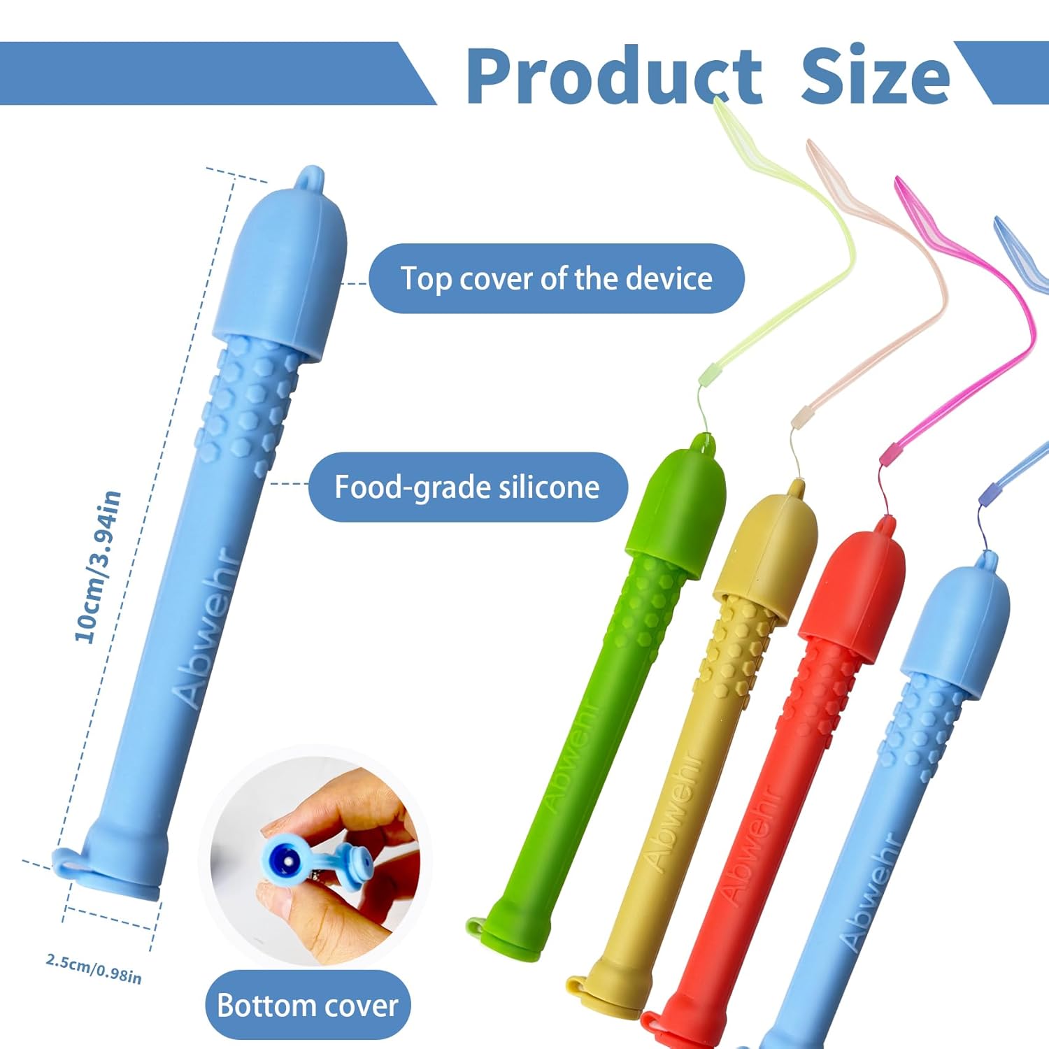 Abwehr 4-Pack Essentials Oil Aromatherapy Sticks, Fresh Breath Oral Fixation Aid, Calming Chewable Alternative for Smoke & Pen Biting Habits for Valentine's Day gifts