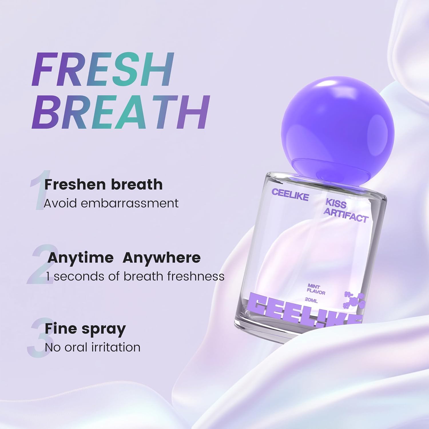 Alternative view of CEELIKE Oral Spray u2013 Fresh Breath, Dual Cooling Experience & Convenient On-the-Go Design u2013 Perfect for Freshening Breath Anywhere, Anytime (1 count)