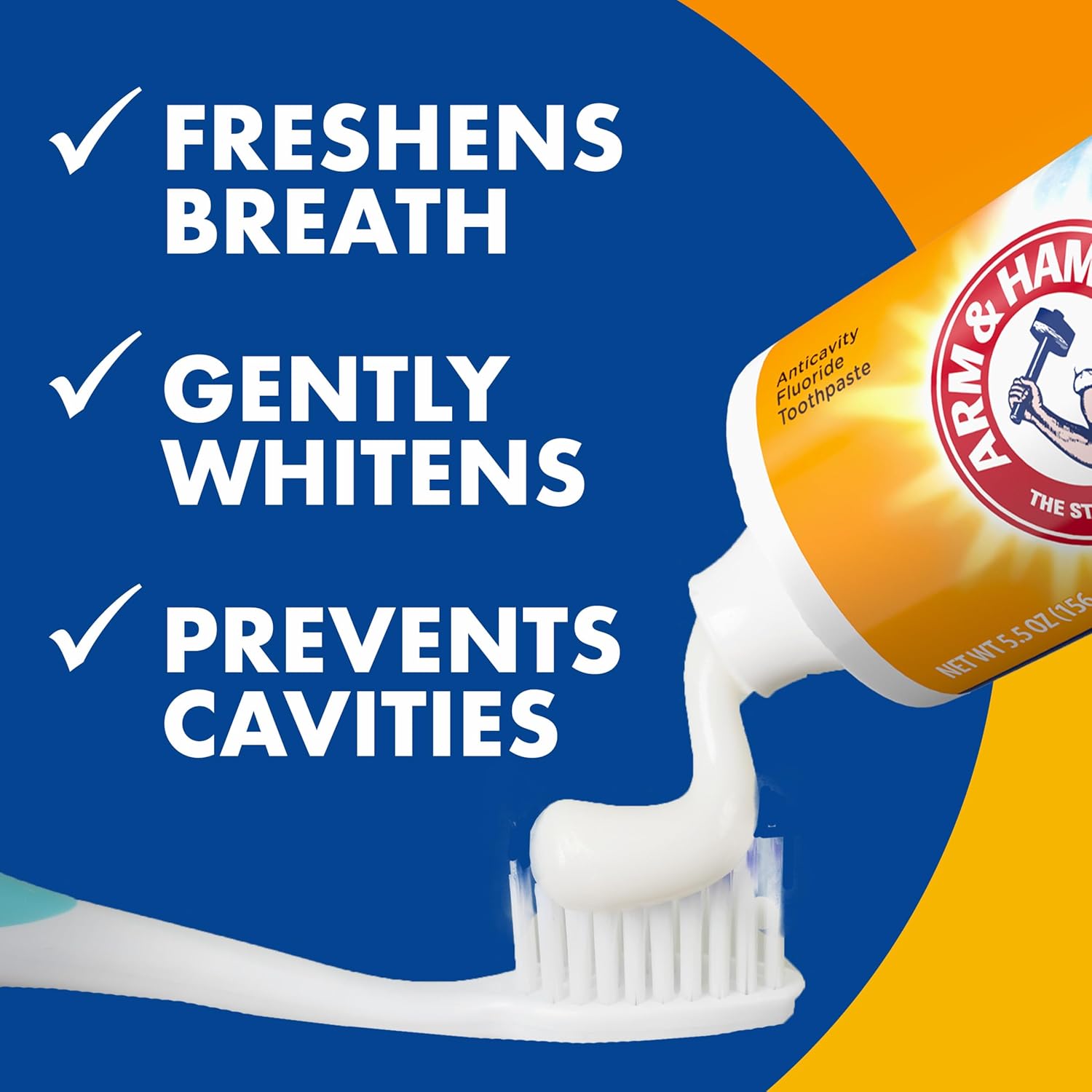 Alternative view of ARM & HAMMER Toothpaste Plus TheraBreath Breath Fresheners, Invigorating Icy Mint Flavor, Whitening Anticavity Fluoride Toothpaste, 5.5 Oz, Pack of 2