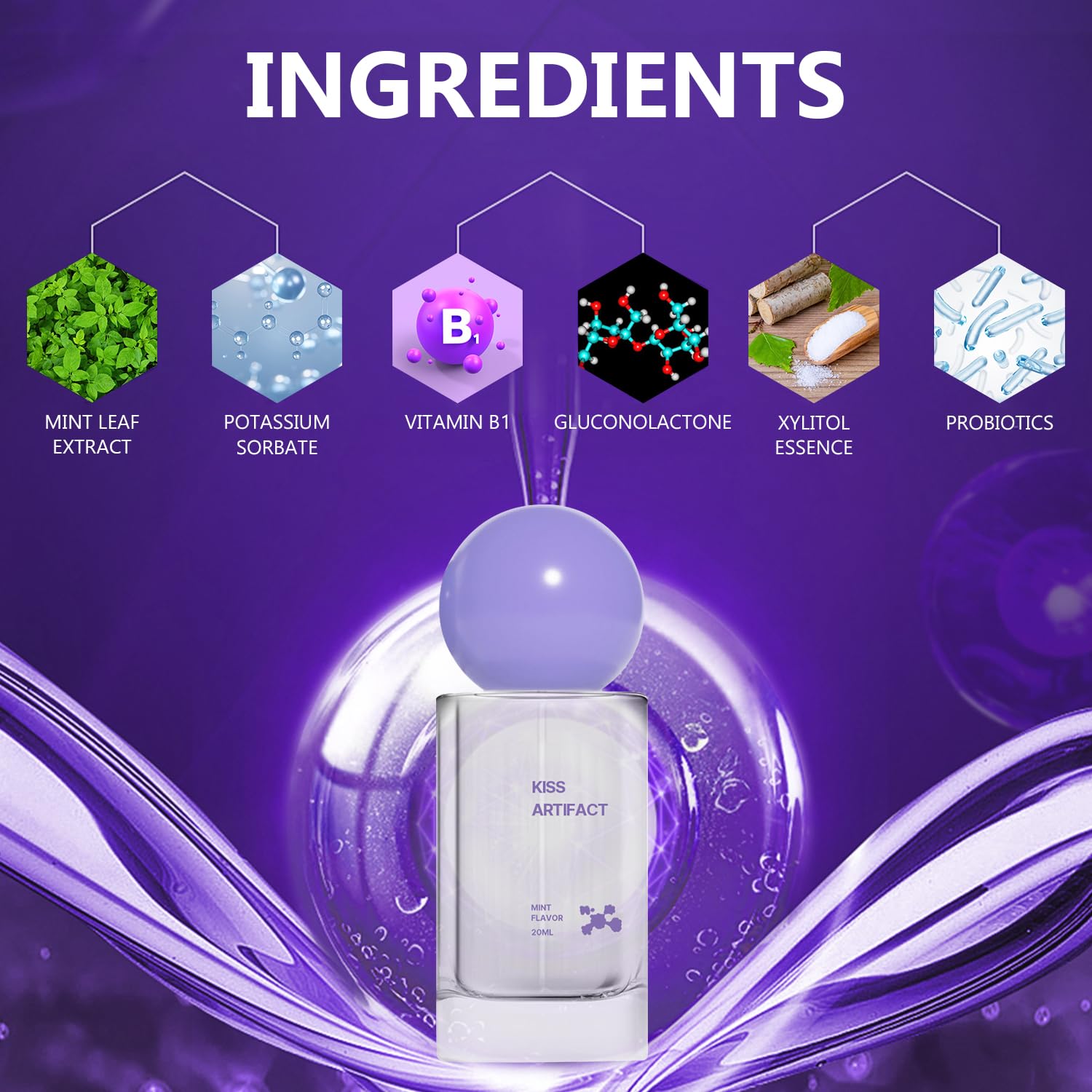 Alternative view of 2Pcs Probiotic Oral Spray for Long-Lasting Freshness, Alcohol-Free Oral Spray with Probiotics for Breath Care, Cool Breath Probiotic Spray, Convenient Travel-Sized Breath Spray (20ml/0.68oz)