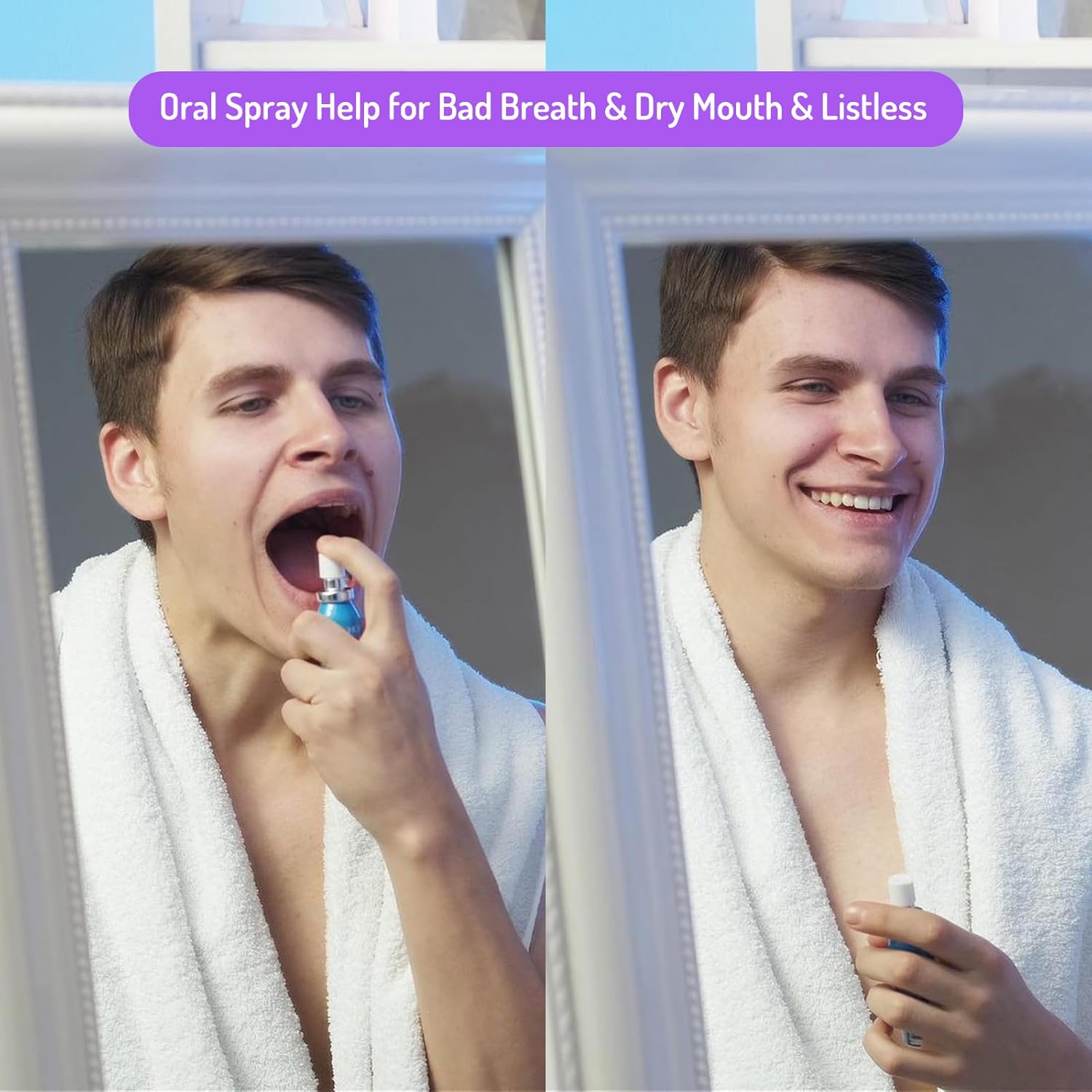 Alternative view of Oral Spray for Bad Breath and Dry Mouth, Mouth Spray Breath Fresheners, Sugar-Free, Fights Bad Breath for Adults, Portable Long Lasting, Dry Mouth Spray, 15ml/0.5fl.oz (2pack)