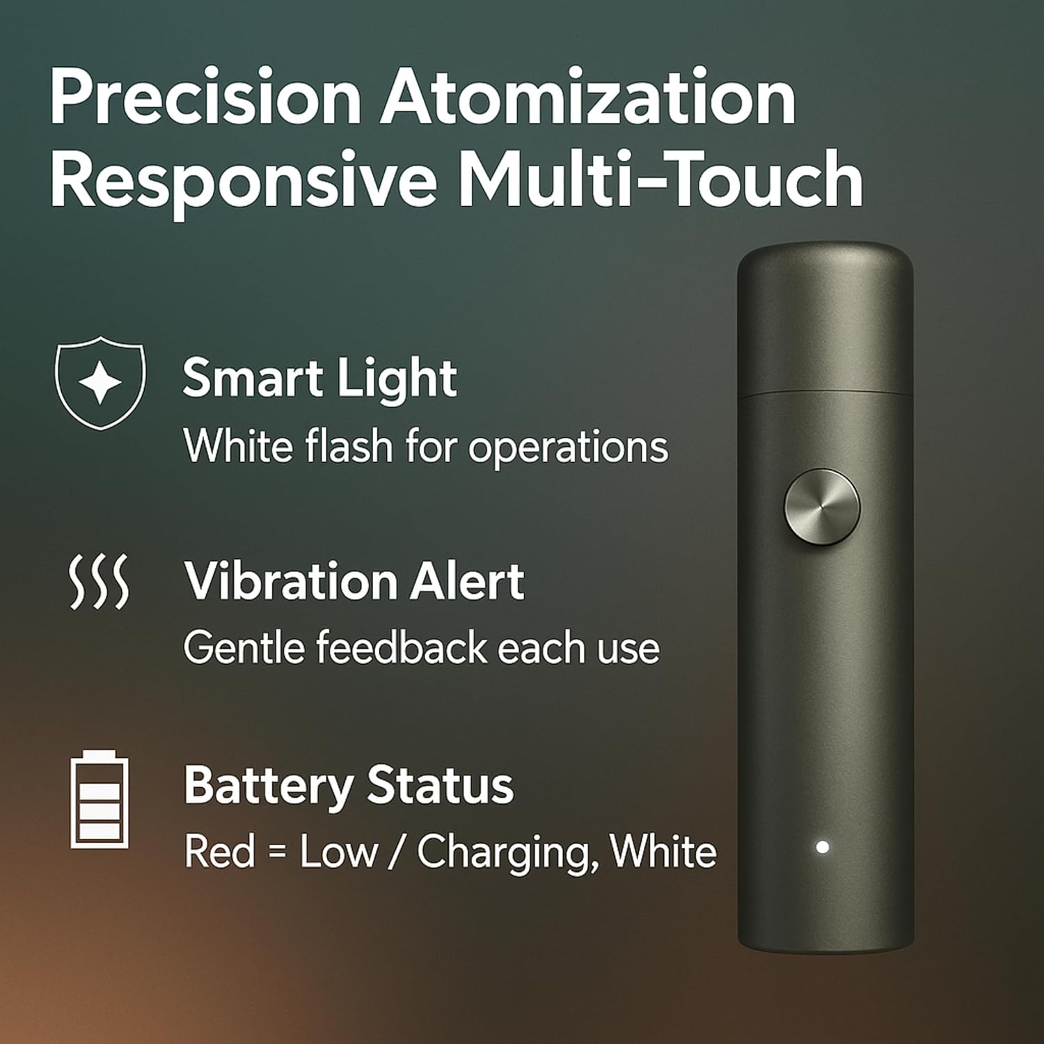 Alternative view of EAGLENOS Smart Electric Oral Spray, Portable Electric Breath Spray & Rechargeable Mouth Spray with 4 Pods (2 Flavors: Lychee & Cucumber), Instant Fresh Breath in 3s, Alcohol& Sugar Free (Dark Grey)