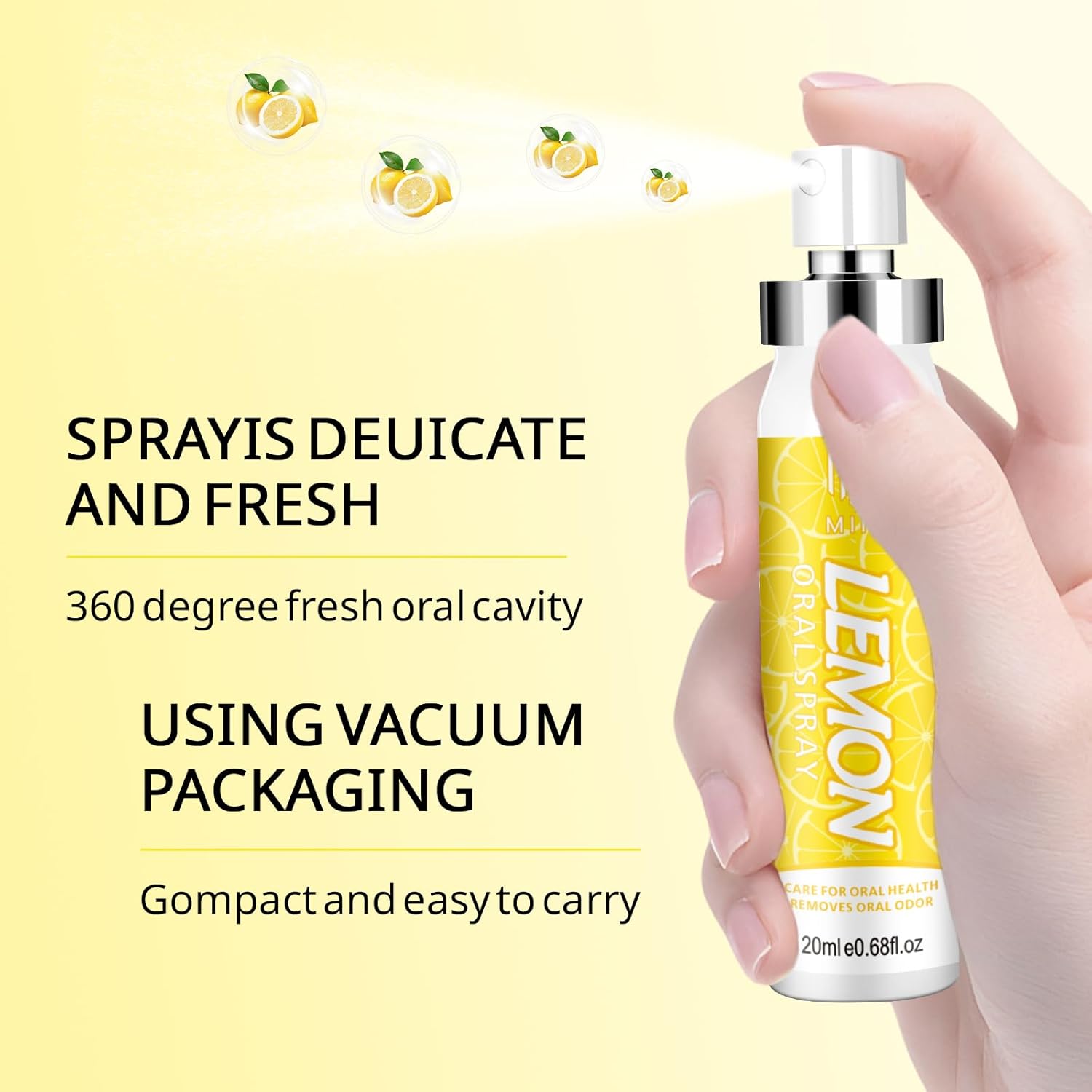 Alternative view of PEGO Oral Breath Spray,Mouth Spray Breath Fresheners,Dry Mouth Spray,Sugar-Free,Long-Lasting,Fights Bad Breath for Adults,pH Balanced,Travel Size(Lemon Flavor*2Pack)