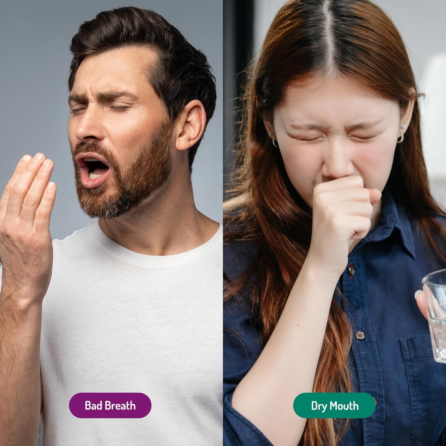 PEGO Breath Spray,Oral Breath Spray,Mouth Spray Breath Fresheners,Sugar-Free,Bad Breath for Adults,Portable Long Lasting,Dry Mouth Spray (Mint Flavor*2Pack)