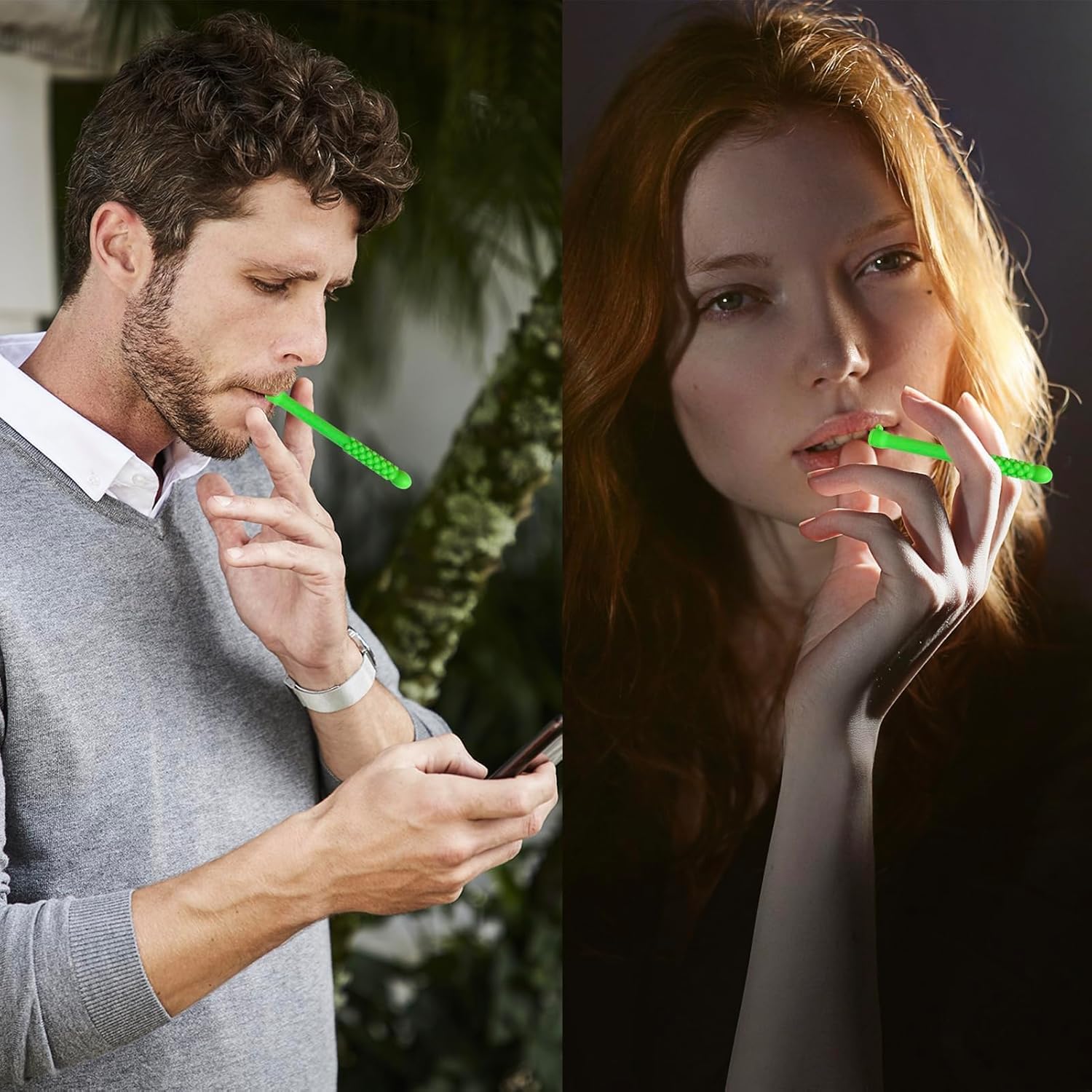 Alternative view of 3PCS Chewable Breather with Pure Lock Flavor, Portable Chewable Breather Stick for Fresh Breath, Focus and Breathing Support, Chewable Oral Retainer, Ideal for Travel/Office/Car