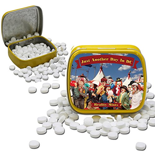 Funny Statement Mints - Breath Fresheners for Adults - Mens Gag Gifts, Stocking Stuffers, Candy Basket Fillers - Sugar-Free - Pocket-Size Metal Tins (Clowns)