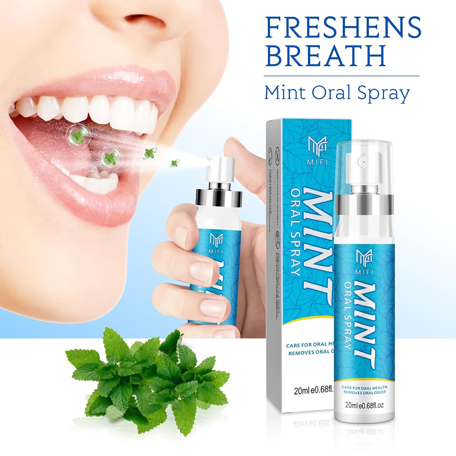 PEGO Oral Breath Spray,Mouth Spray Breath Fresheners,Portable Dry Mouth Spray,Sugar-Free,Fights Bad Breath for Adults,pH Balanced Mint Flavored,Travel Size (Mint Flavor*2Pack)