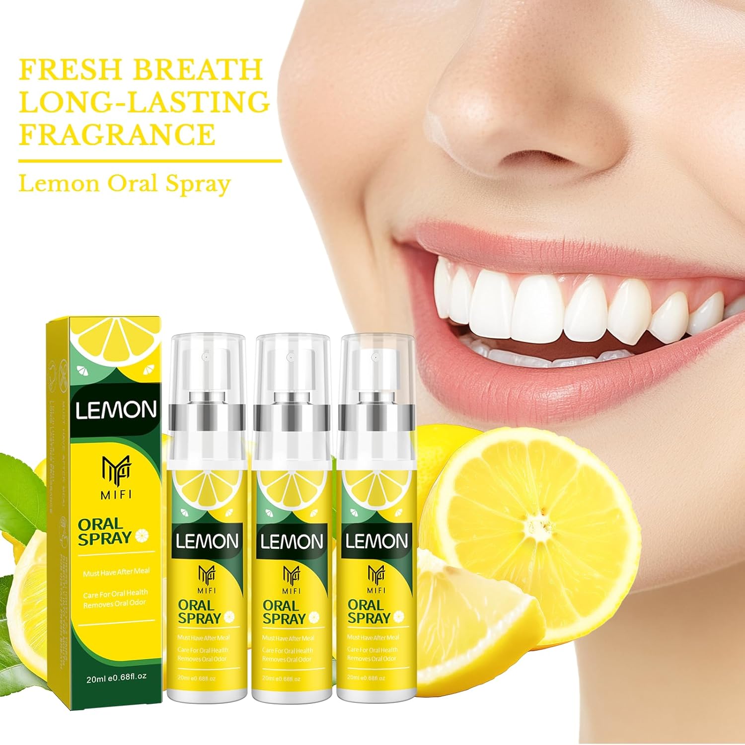 Alternative view of PEGO Oral Spray for Bad Breath,Dry Mouth Spray,Portable Mouth Spray,Fights Bad Breath,Removes Oral Odor,Sugar-Free Breath Fresheners,Long-Lasting Fresh Breath(Lemon Flavor*2Pack)