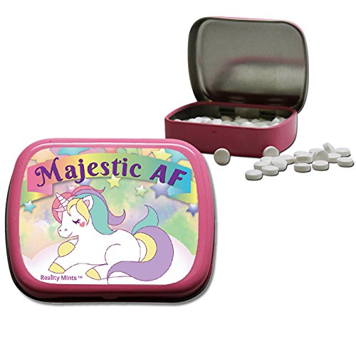 Majestic AF Unicorn Mints – Funny & Cute Present for Women, Teens, or Best Friends – Sassy Stocking Stuffer with Chocolate Mints – Perfect for Mother’s Day, Boss Lady, or Unicorn Lovers