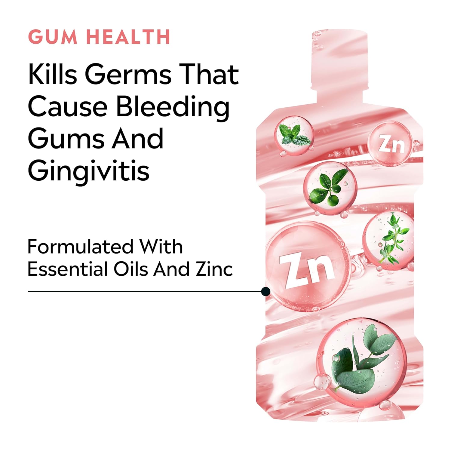 Alternative view of Listerine Clinical Solutions Gum Health Antiseptic Mouthwash, Antigingivitis & Antiplaque Oral Rinse Helps Prevent Plaque Buildup & Immediately Kills Germs for Healthier Gums, ICY Mint, 1 L