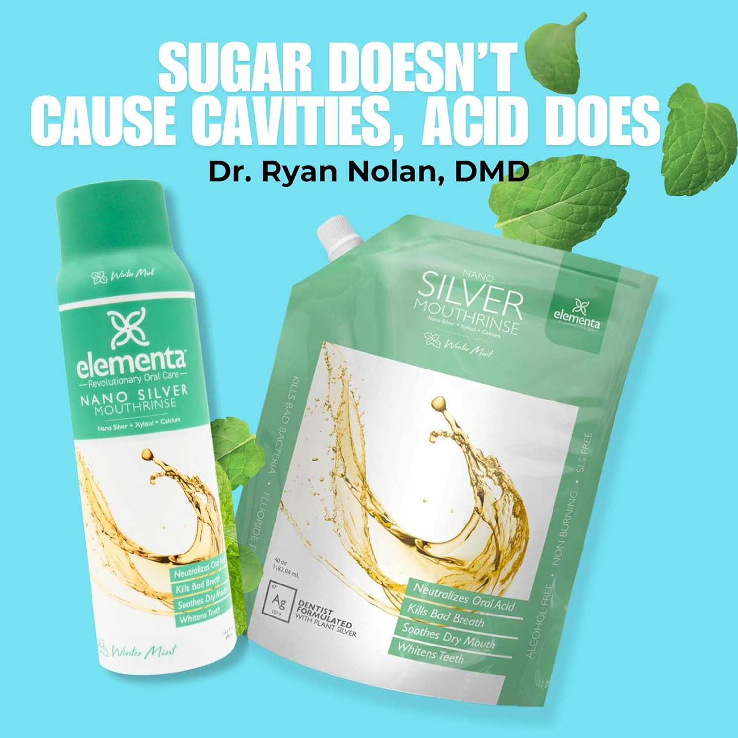 Alternative view of Elementa Silver - Adult Mouth Rinse 20 fl oz. - Wintermint