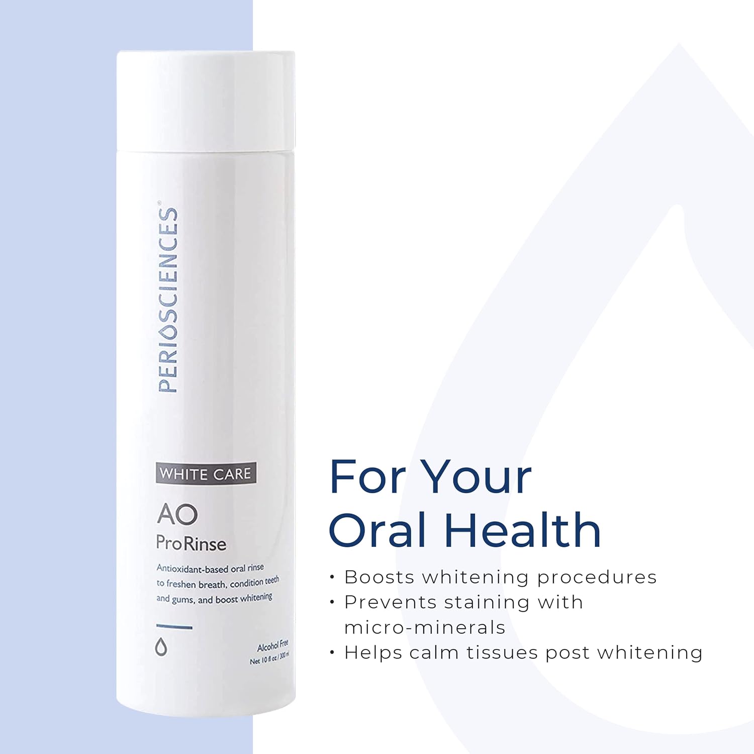 Alternative view of PerioSciences AO ProRinse White Care Whitening Mouthwash with Antioxidants u2013 Oral Rinse for Gum Health, 10 Fl Oz / 300ml