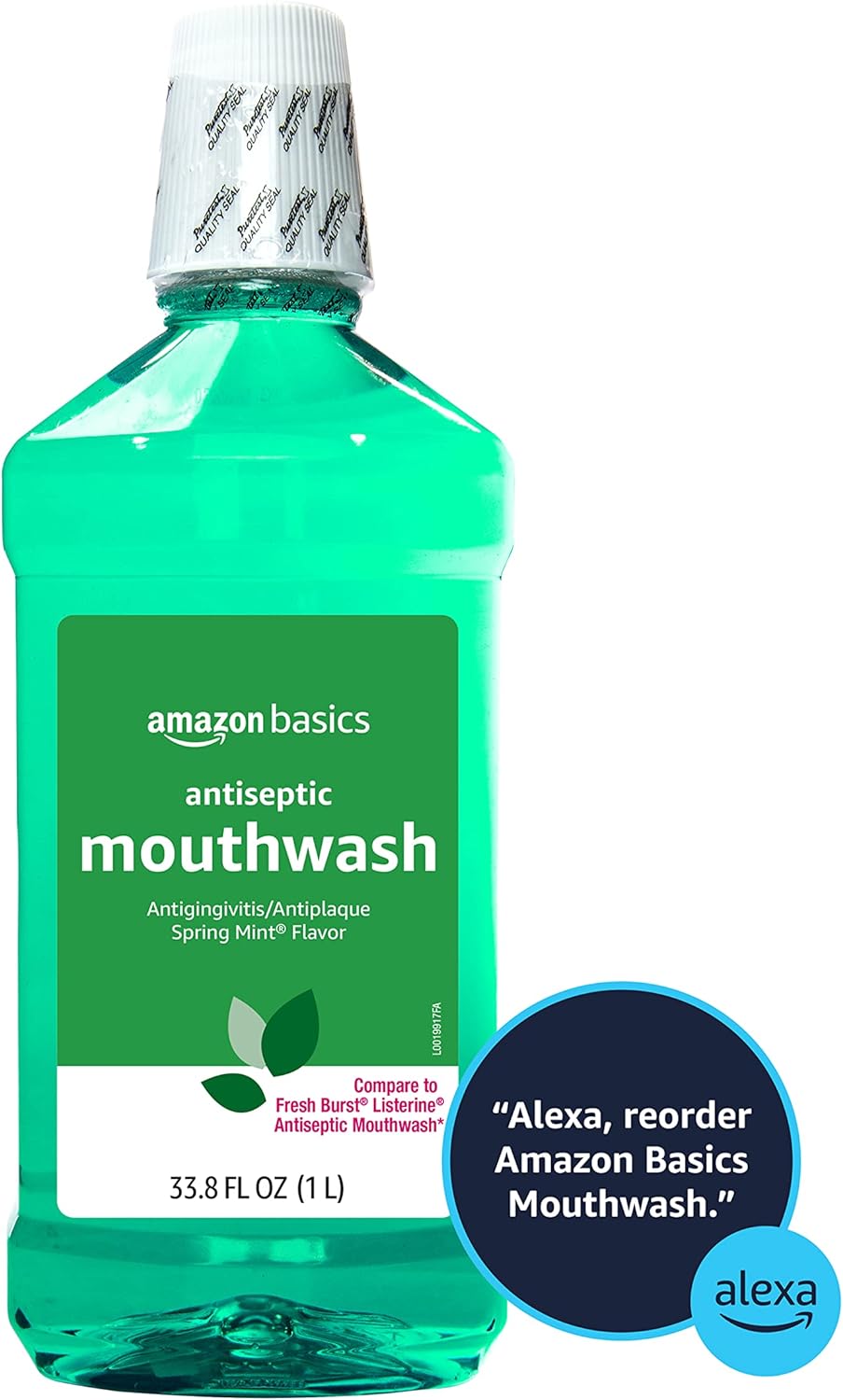 Alternative view of Amazon Basics Antiseptic Mouthwash, Mint, 33.80 Fl Oz, 1 Pack
