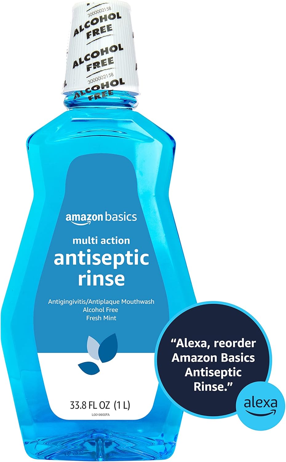 Alternative view of Amazon Basics Multi Action Antiseptic Rinse, Alcohol Free, Fresh Mint, 1 Liter, 33.8 Fluid Ounces, 1-Pack (Previously Solimo)