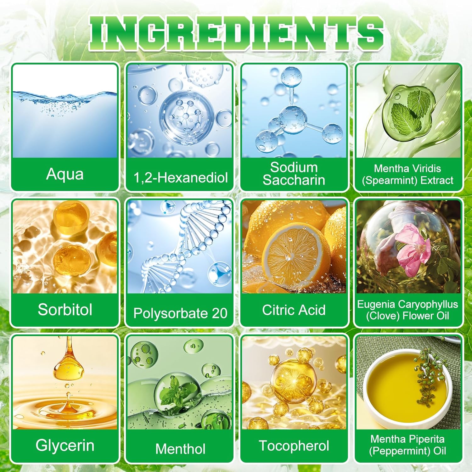 Alternative view of Spearmint Oil Pulling Rinse, Cold-Pressed Coconut Mouthwash for Teeth,Natural Peppermint Pulling Oil to Help Maintain Gum Health and Freshen Breath (1)