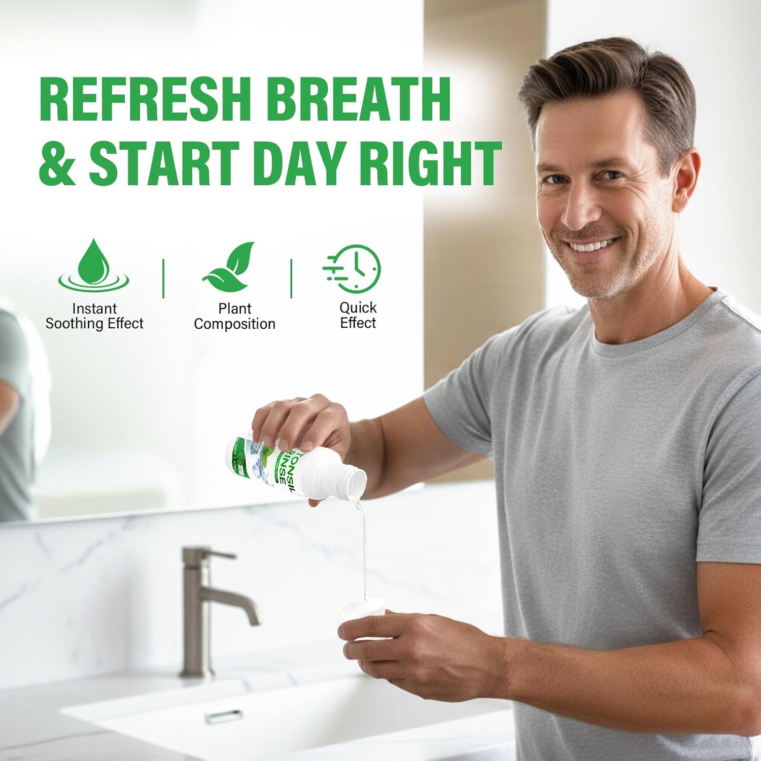 Tonsil Stone Remover Mouthwash - Alcohol-Free Oral Rinse to Soothe Tonsils and Combat Bad Breath, 4 Fl Oz