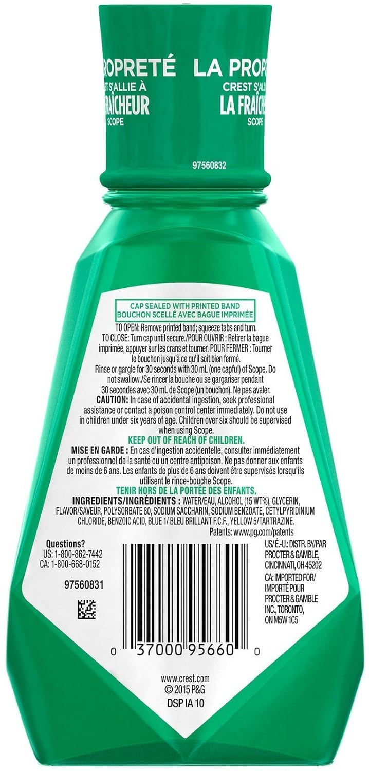 Crest Classic Mouthwash Original Formula, 250 ml