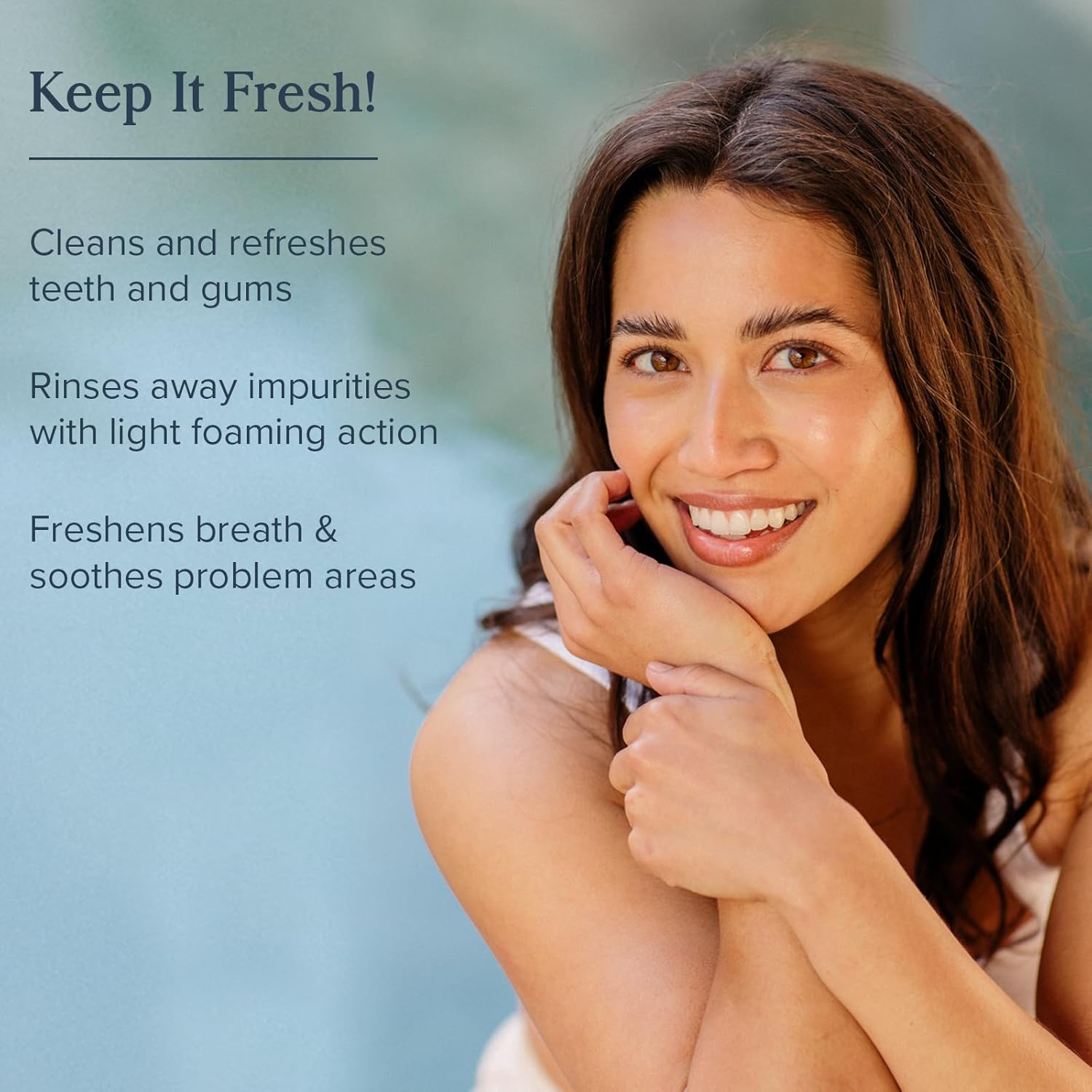 Heritage Store Hydrogen Peroxide Mouthwash - Daily Oral Care - Eucalyptus and Fresh Mint Mouth Wash - Gentle Bubbling Action for Clean, Healthy Gums and a Fresh Mouth, Sweetened with Xylitol, 16oz