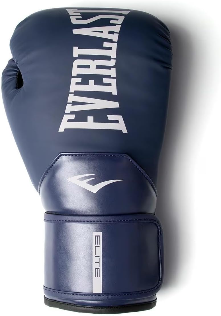 Everlast Elite 2 Boxing Gloves | Pro Training & Heavy Bag Gloves | Men & Women | Ventilated Palm | Multi-Layer Protection | Navy, 14 oz
