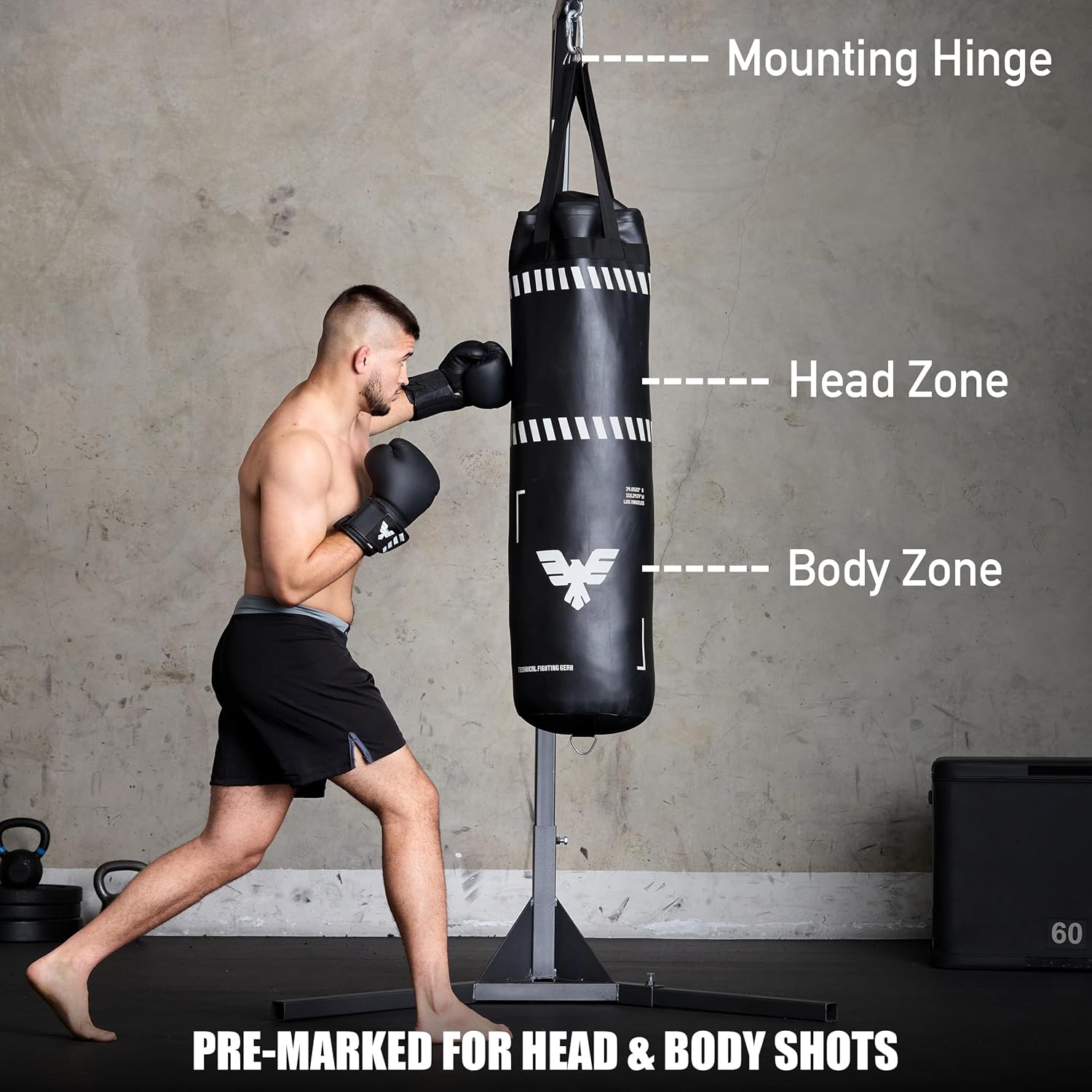 Elite Sports 4ft Boxing Bag, Punching Bag Set with 12oz Gloves, Hand Wraps, Jump Rope, Reflex Ball & Phone Holder - for Boxing, MMA, Kickboxing, Martial Arts, Home Gym (Unfilled)
