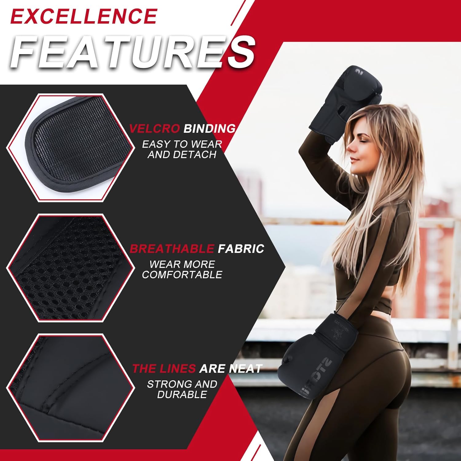 Valchiria Boxing Gloves for Men Women, Sparring Training Punching MMA Kickboxing Boxing Gloves, Heavy Bag Workout Gloves for Boxing, Kickboxing, Muay Thai, MMA