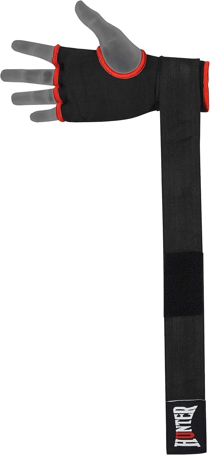 Alternative view of HUNTER Gel Padded Inner Gloves with Hand Wraps for Boxing, Quick Elastic Training Wraps for Men & Women, Muay Thai MMA Kickboxing Martial Arts Knuckle Wrist Protector (Pair)