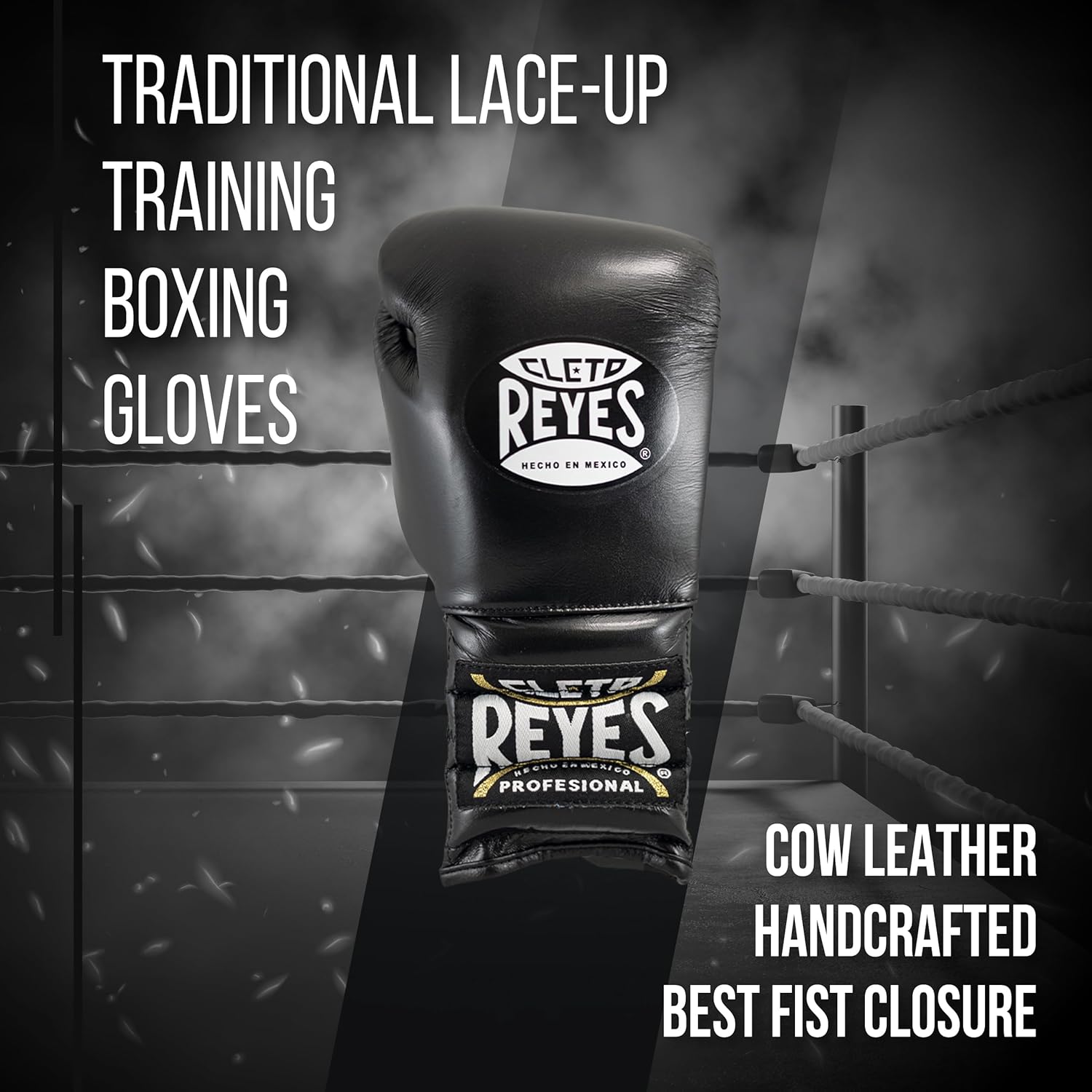 CLETO REYES Traditional Professional-Grade Boxing Gloves with Laces for Training, Sparring and Heavy Punching Bags for Men and Women, MMA, Kickboxing, Muay Thai