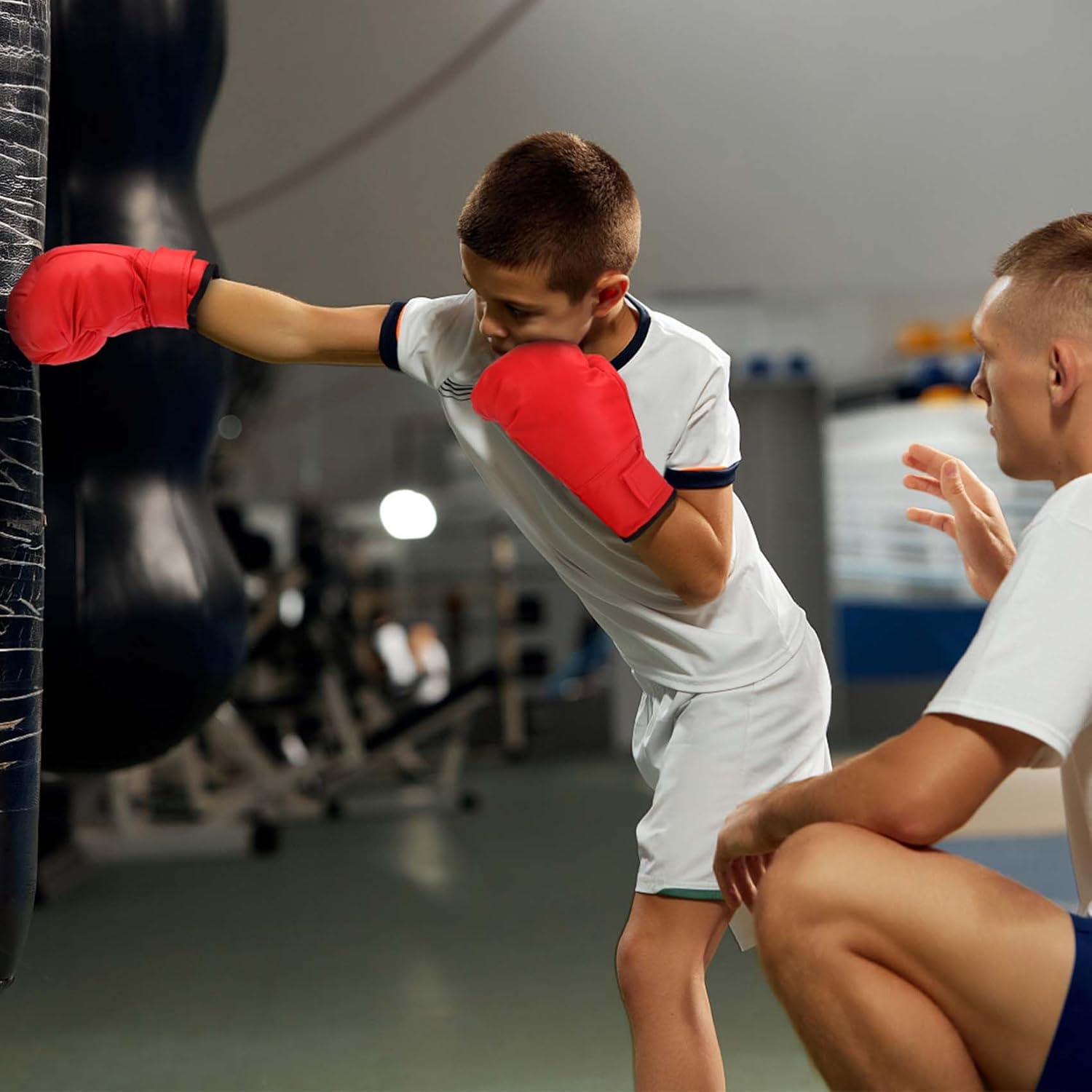 Micnaron 2 Pairs Boxing Gloves for Beginners & Kids, Boxing Training Gloves Suitable for Men & Women, Lightweight Shockproof Gloves for Training & Practice