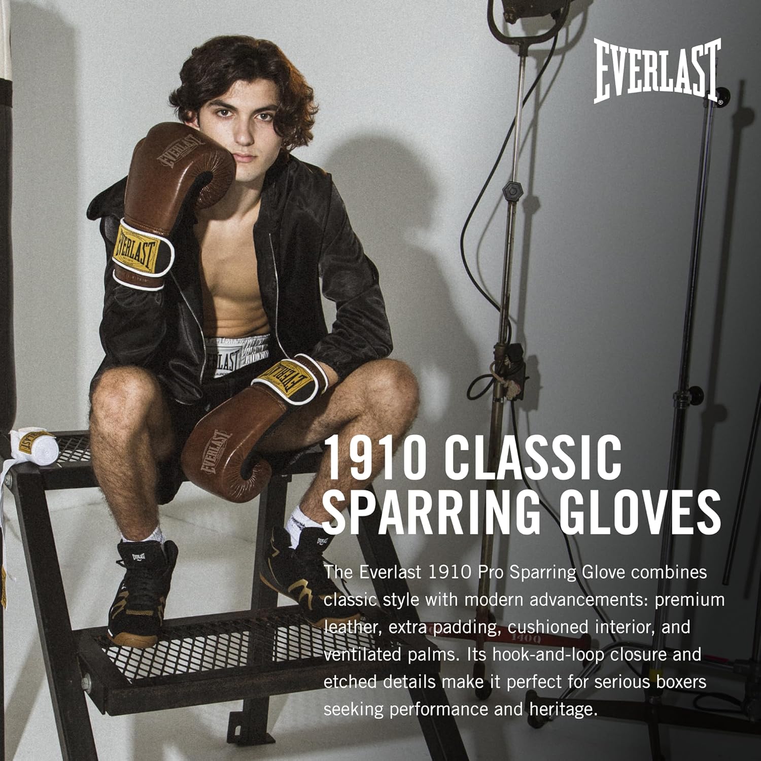 Everlast 1910 Boxing Gloves | Advanced Gloves for Men and Women | Hook and Loop with Triple-Layer Foam & Wrist Support for Injury Prevention | Heavy Bag & Speedbag Training