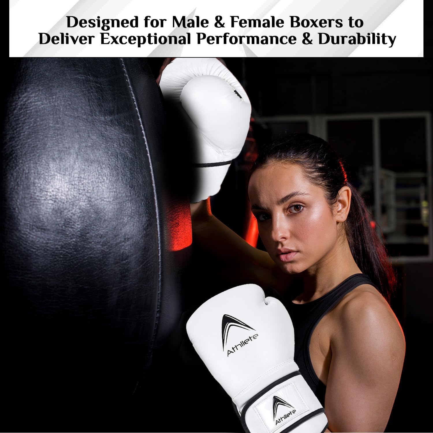 Alternative view of Athllete Durable and Comfortable Boxing Gloves Men and Boxing Gloves Women, Extra Thick Padding for Beginner Boxers and Training Fitness, Ideal for Both Men Boxer and Women Boxer