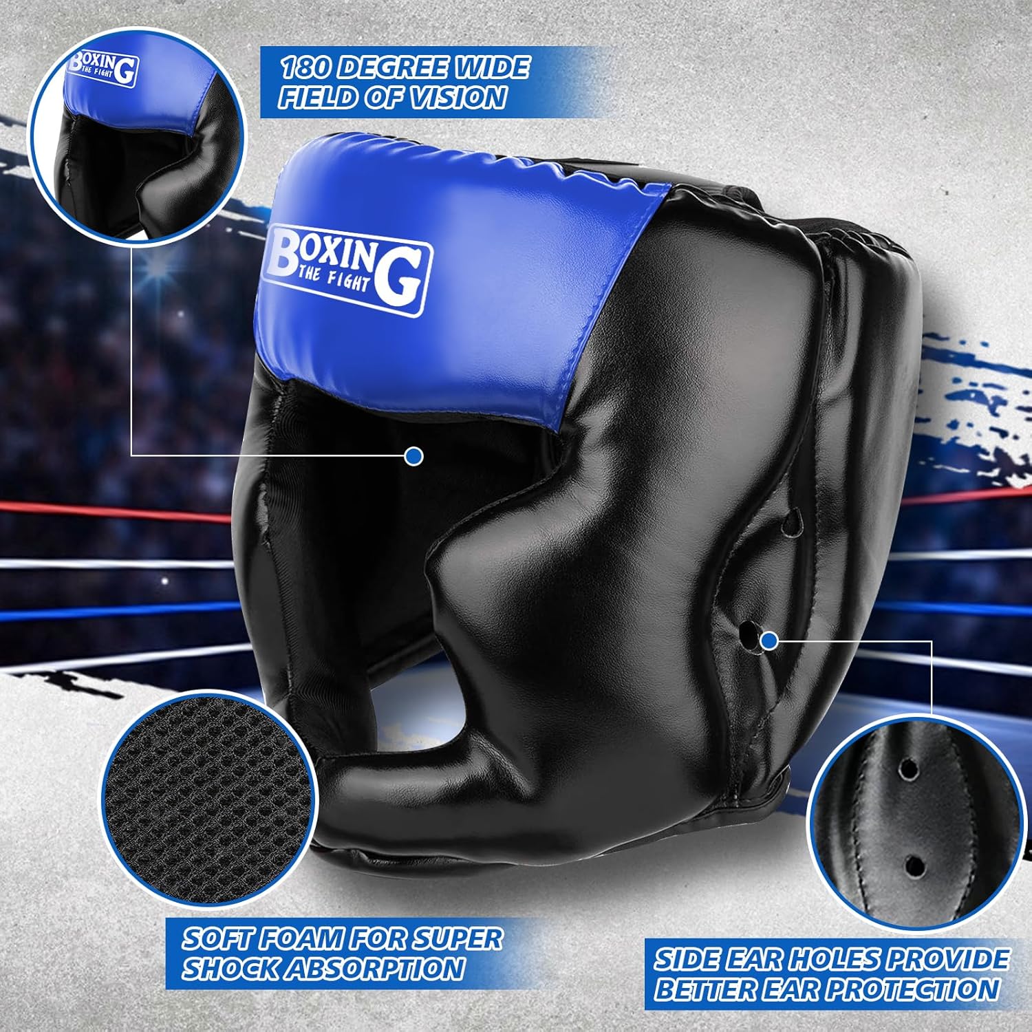 Alternative view of YORWHIN Sparring Head Guard with Gloves - Boxing Safety Headgear for MMA, Kickboxing, Muay Thai & Boxing - Adult & Kids