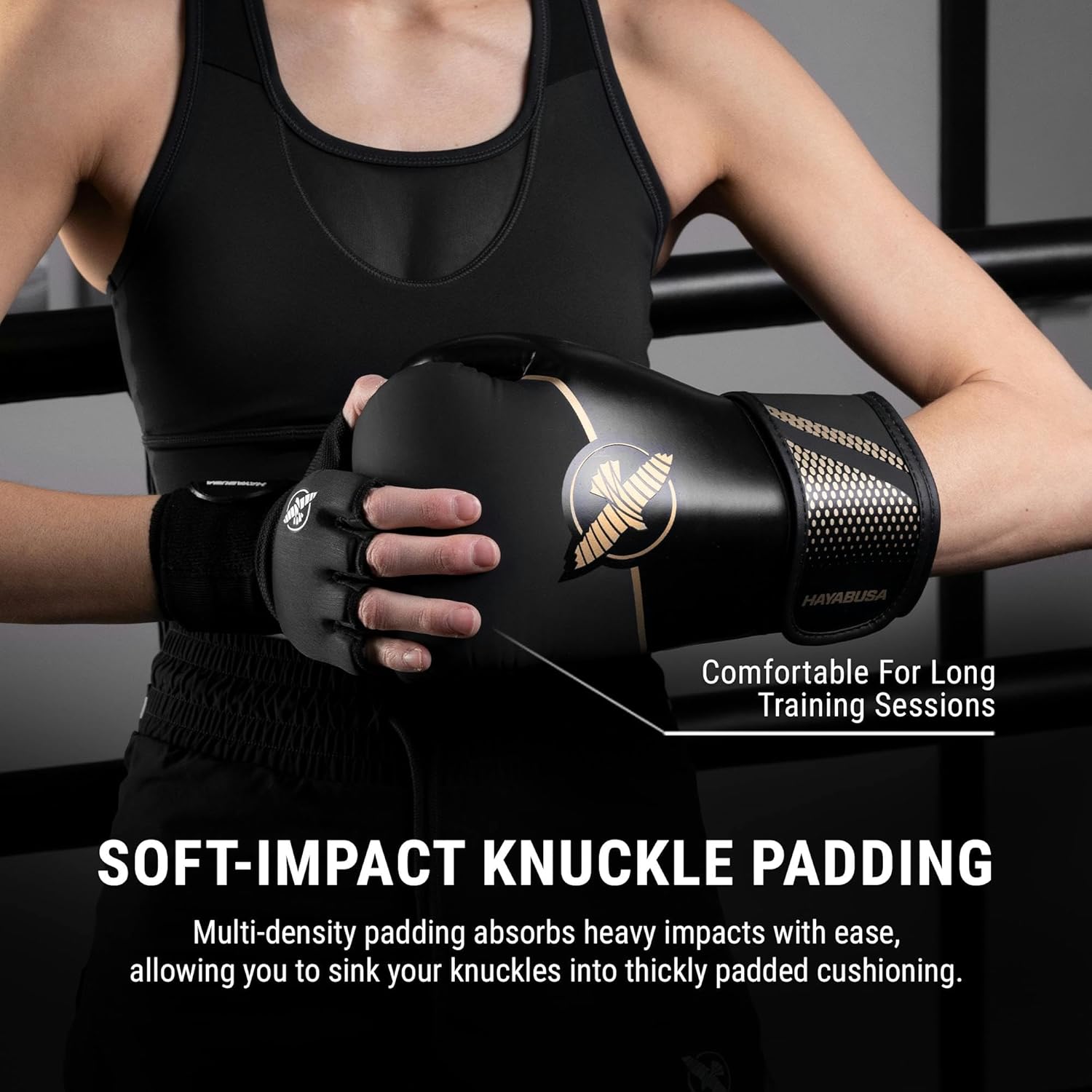 Alternative view of Hayabusa Sport Boxing Gloves for Men and Women u2013 Dual-Splinted Wrist Support, Multi-Density Foam Padding, Contoured Fit u2013 Ideal for Boxing, Kickboxing, and Muay Thai Training