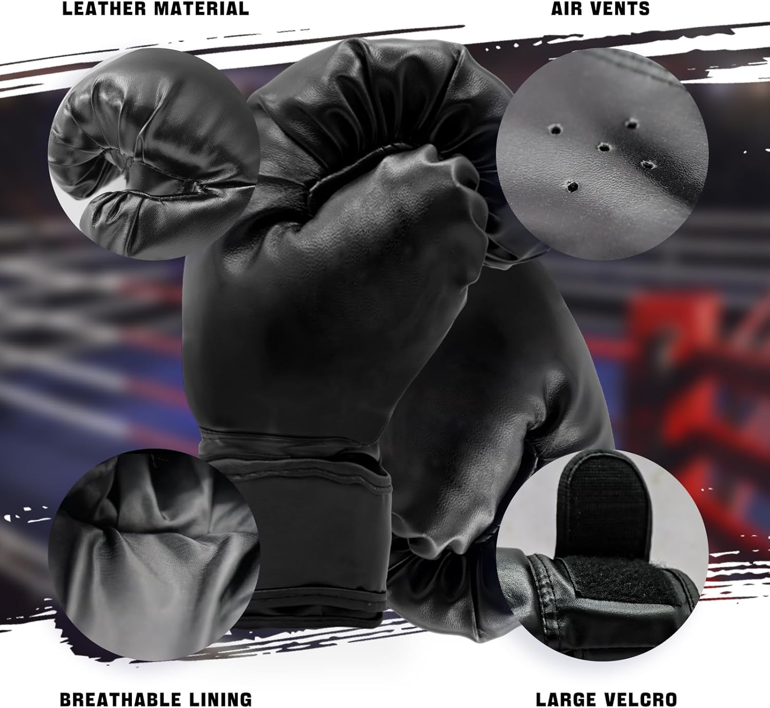 Alternative view of 14 Pcs Boxing Set Boxing Equipment Set for Beginners Including 2 Pair of 6 oz Boxing Gloves Headgear Helmet Hand Wraps Mouth Guards Gifts for Kids Beginners Training Equipment