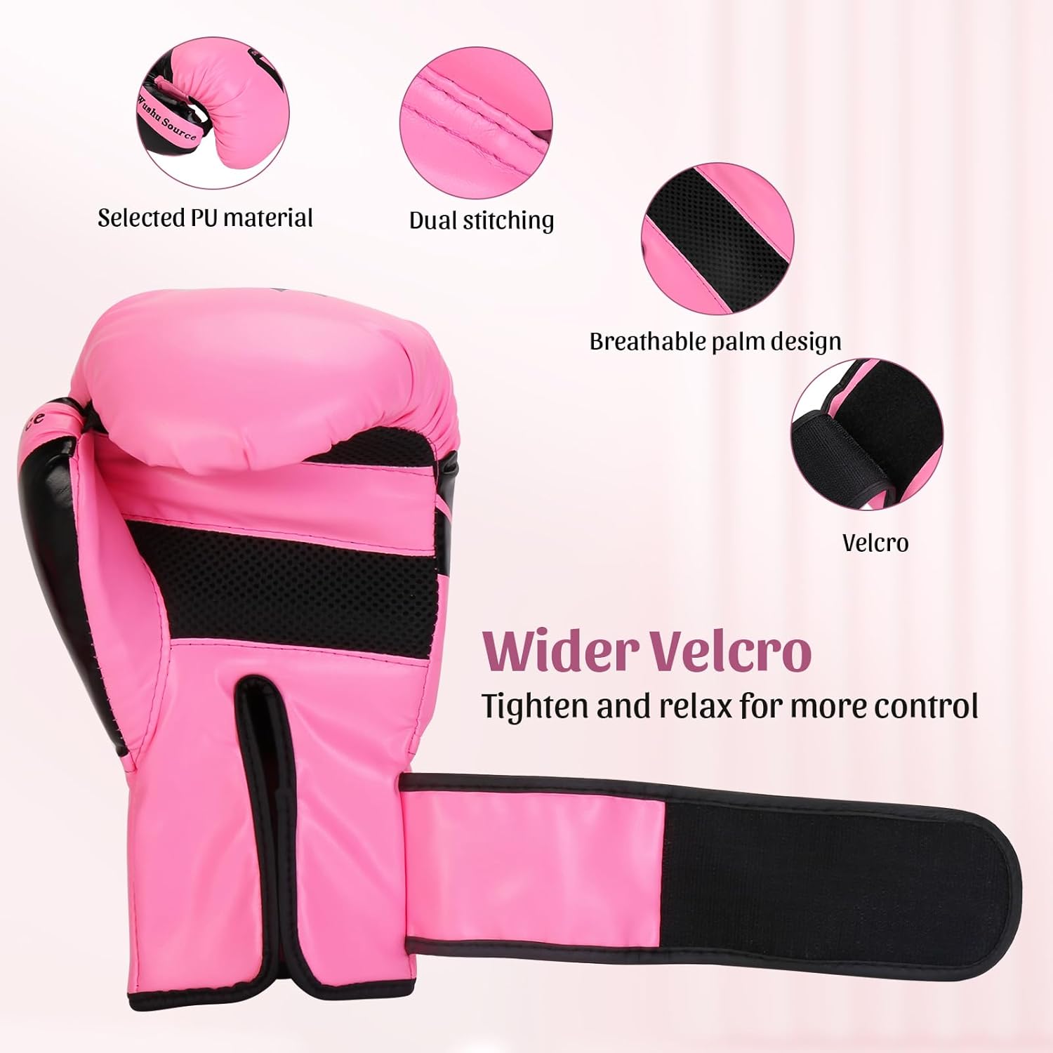 Alternative view of PiscatorZone Boxing Training Gloves Punching Bag Gloves for Women & Adult, Professional Shockproof Gloves for Training Playing Muay Thai, Sparring, Fighting Kickboxing