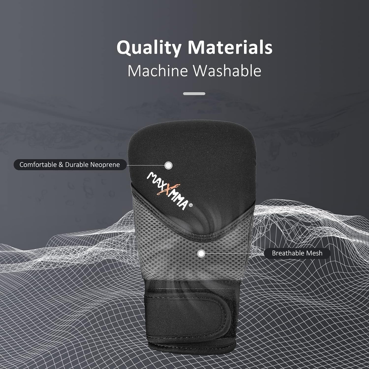 Alternative view of MaxxMMA Neoprene Washable Heavy Bag Gloves - Boxing Punching Training
