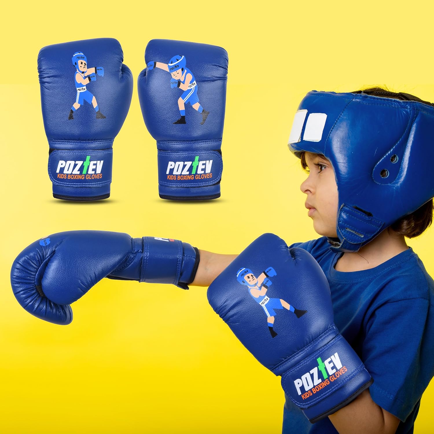 Alternative view of POZTEV Youth Boxing Gloves for Kids Ideal for Boxing, Kickboxing, Muay Thai, UFC, MMA - Beginner Junior Heavy Punching Bag Gloves for Children Sparring Training Martial Arts Mitts