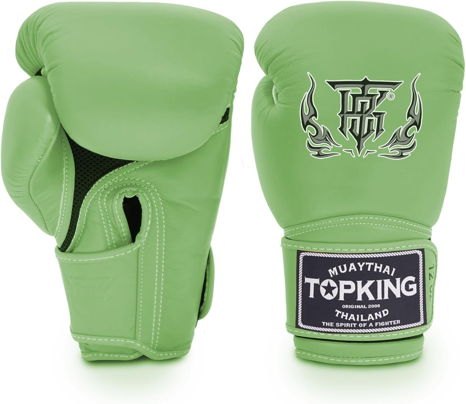 Top King Super Air Breathable Leather Gloves Muay Thai Boxing Gloves for Training or Sparring - 8oz, 10oz, 12oz, 14oz, 16oz